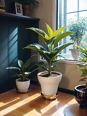 JPG 식물 편집이미지 화분 창문 실내 사람없음 인테리어 디지털합성 원예 편집소스 플랜테리어 편집실사 AI포토 AI콘텐츠 디자인 취미 내부 CG 파일형식