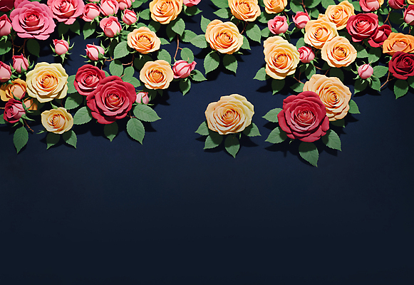 JPG 편집이미지 여러송이 잎 실내 사람없음 장미 꽃봉오리 카피스페이스 편집실사 AI포토 AI콘텐츠 식물 꽃 다수 내부 공백 CG 파일형식