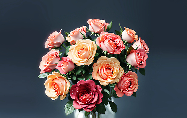 JPG 편집이미지 분홍색 여러송이 잎 실내 사람없음 장미 꽃병 편집실사 AI포토 AI콘텐츠 식물 꽃 컬러 다수 내부 CG 파일형식