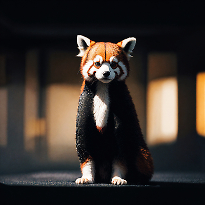 JPG 편집이미지 그림자 사람없음 빛 검은색 디지털합성 레서판다 편집소스 편집실사 AI컴퓨터그래픽 AI콘텐츠 컬러 포유류 CG 파일형식