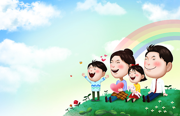 전신 구름 여자 남자 꽃 행복 어린이 무지개 일러스트 가족 함께함 사랑 서기 웃음 들기 앉기 소녀 소년 초원 여러명 소풍 만세 하트 가정의달 토끼인형 국내일러스트 AI파일 자연요소 모양 식물 감정 인형 다수 컨셉 관계 모션 표정 사람 야외활동 토끼 5월 파일형식 벡터