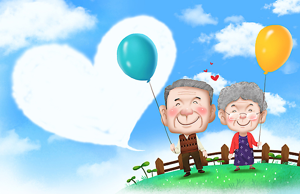 전신 구름 여자 할아버지 노년 남자 행복 할머니 일러스트 사랑 서기 들기 초원 두명 울타리 새싹 노부부 하트 잡기 어버이날 풍선 노인만 카피스페이스 국내일러스트 AI파일 자연요소 모양 식물 부부 기념일 감정 모션 사람 성인 담장 공백 성인만 파일형식 벡터