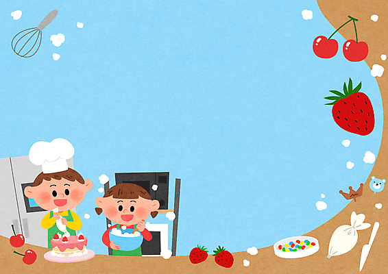 전신 PSD 여자 남자 어린이 백그라운드 일러스트 딸기 들기 소녀 소년 상반신 두명 파란색 케이크 체리 오븐 제빵 거품기 냉장고 짤주머니 휘핑크림 어린이만 카피스페이스 젓기 국내일러스트 컬러 과일 모션 주방용품 디저트 사람 제과제빵 공백 가전제품 크림 제빵도구 휘핑 파일형식