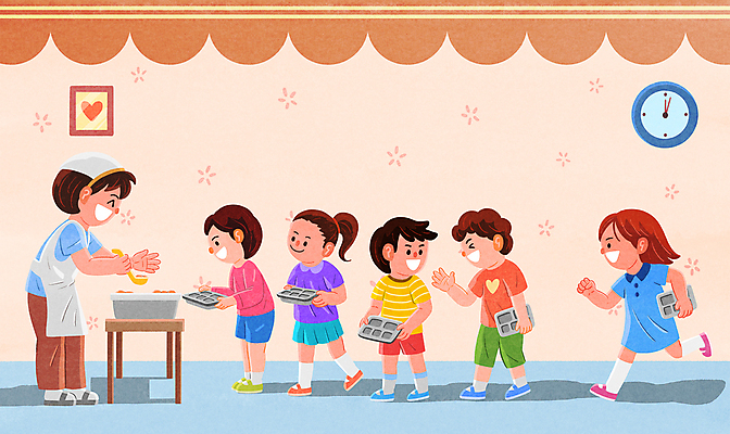 전신 PSD 학생 여자 남자 어린이 시계 액자 일러스트 학교 대화 서기 들기 소녀 소년 여러명 성인 달리기 국자 주기 점심 질서 식판 점심식사 급식 급식소 줄서기 국내일러스트 교육 다수 모션 주방용품 말하기 사람 식사 예절 파일형식