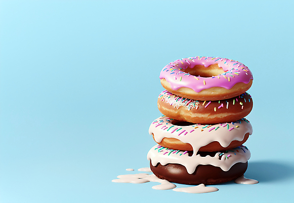JPG 편집이미지 하늘색 디저트 사람없음 쌓기 흐름 원형 도넛 달콤 스프링클 맛있는 편집실사 AI포토 AI콘텐츠 도형 음식 컨셉 모션 장식 파란색 맛 CG 파일형식