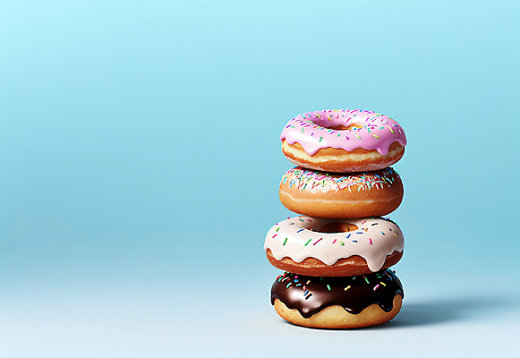 JPG 편집이미지 하늘색 디저트 사람없음 쌓기 원형 도넛 달콤 스프링클 맛있는 편집실사 AI포토 AI콘텐츠 도형 음식 모션 장식 파란색 맛 CG 파일형식