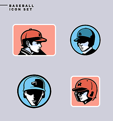 아이콘 남자 얼굴 스포츠 분홍색 하늘색 여러명 성인 신체부위 세트 라벨 야구선수 야구모자 야구헬멧 성인남자만 2D아이콘 AI파일 모자_잡화 컬러 다수 운동선수 프레임 사람 파란색 야구 야구용품 헬멧 남자만 성인만 파일형식 벡터