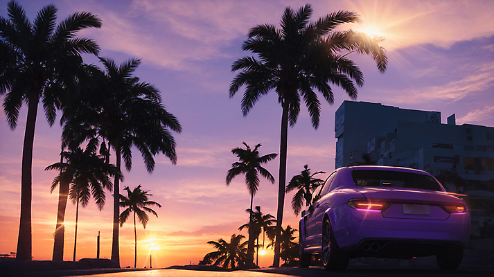 JPG 주간 구름 편집이미지 사람없음 야외 건물 야자수 태양 노을 일몰 도시 디지털합성 편집소스 시티팝 편집실사 AI포토 AI콘텐츠 자연요소 나무 건축물 컨셉 CG 파일형식