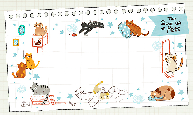 PSD 별 종이 엎드리기 쿠션 여러마리 일러스트 프레임 서기 앉기 사람없음 책 눕기 고양이 거울 잠 격자 스크래치 손뻗기 동물라이프 두루마리화장지 캣타워 애묘용품 긁기 국내일러스트 반려용품 자연요소 동물 라이프스타일 다수 무늬 포유류 모션 반려동물 화장지 오브젝트 파일형식