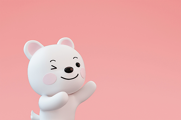 PSD 편집 편집이미지 한마리 분홍색 3D캐릭터 윙크 사람없음 3D 손들기 가리킴 개 강아지 디지털합성 개캐릭터 편집소스 편집3D 캐릭터 1 컬러 동물캐릭터 포유류 모션 표정 손짓 반려동물 파일형식