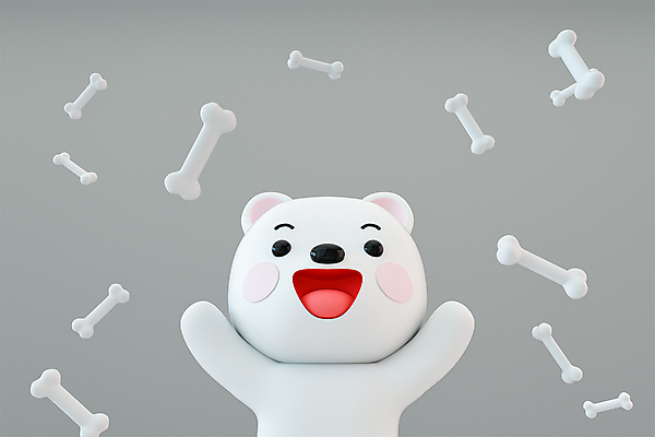 PSD 편집 편집이미지 한마리 뼈 3D캐릭터 사람없음 3D 만세 회색 개 강아지 디지털합성 개캐릭터 개뼈다귀 편집소스 편집3D 캐릭터 1 컬러 동물캐릭터 포유류 모션 반려동물 애견간식 파일형식