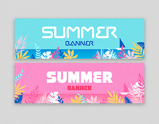 템플릿 배너 배너템플릿 가로배너 바다 분홍색 하늘색 요트 나뭇잎 프레임 사람없음 여름 현수막 풀잎 심플 트로피컬아트 배너세트 AI파일 계절 컬러 잎 배_교통 가로 파란색 세트 풀_식물 그림 파일형식 벡터