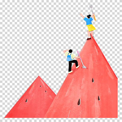 전신 편집이미지 여자 남자 포크 상상 산 수박 씨앗 들기 누끼 성인 두명 등산 만세 정상 등산객 PNG 멀리보기 수박조각 성인만 식물 식기 조각 과일 모션 사람 트래킹 파일형식