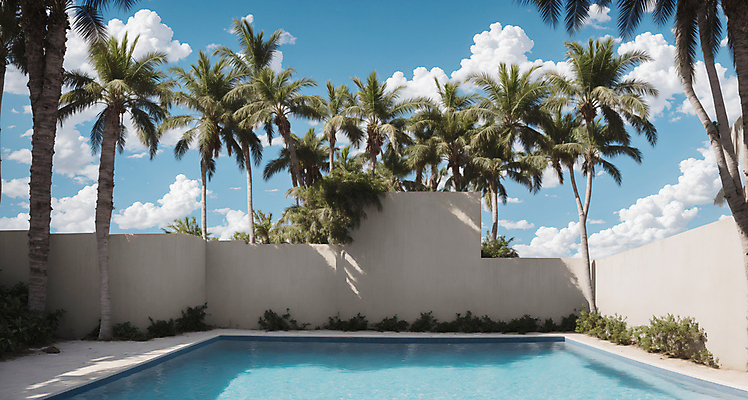 JPG 구름 편집이미지 하늘 야외수영장 풍경 사람없음 여름 야자수 풀장 맑음 디지털합성 풀빌라 편집소스 편집실사 AI포토 AI콘텐츠 자연요소 나무 계절 숙소 날씨 수영장 CG 파일형식