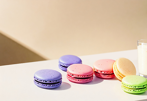 JPG 편집이미지 디저트 사람없음 컬러풀 여러개 달콤 마카롱 편집실사 AI포토 AI콘텐츠 음식 컬러 다수 맛 CG 파일형식