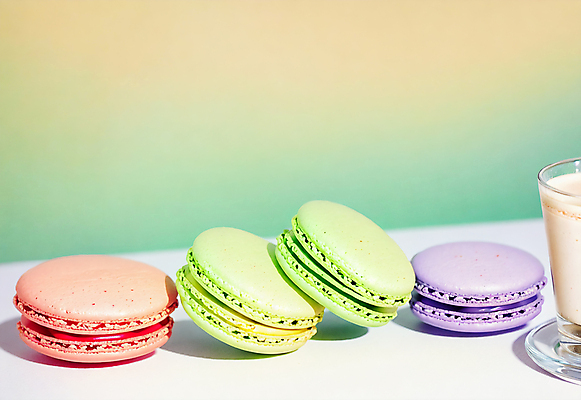 JPG 편집이미지 디저트 사람없음 컬러풀 여러개 달콤 마카롱 편집실사 AI포토 AI콘텐츠 음식 컬러 다수 맛 CG 파일형식