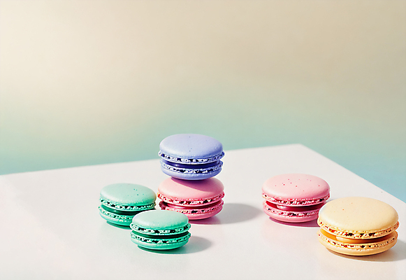 JPG 편집이미지 디저트 사람없음 컬러풀 여러개 달콤 마카롱 편집실사 AI포토 AI콘텐츠 음식 컬러 다수 맛 CG 파일형식