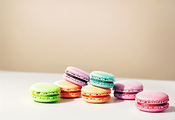 JPG 편집이미지 디저트 사람없음 컬러풀 여러개 달콤 마카롱 편집실사 AI포토 AI콘텐츠 음식 컬러 다수 맛 CG 파일형식