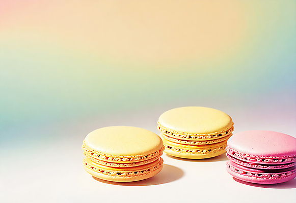 JPG 편집이미지 디저트 사람없음 컬러풀 세개 달콤 마카롱 편집실사 AI포토 AI콘텐츠 음식 컬러 3 맛 CG 파일형식