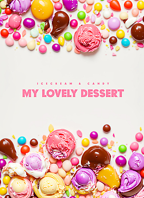 PSD 편집이미지 아이스크림 디저트 사탕 사람없음 귀여움 달콤 초코볼 카피스페이스 맛있는 이미지편집 음식 컨셉 초콜릿 공백 맛 파일형식