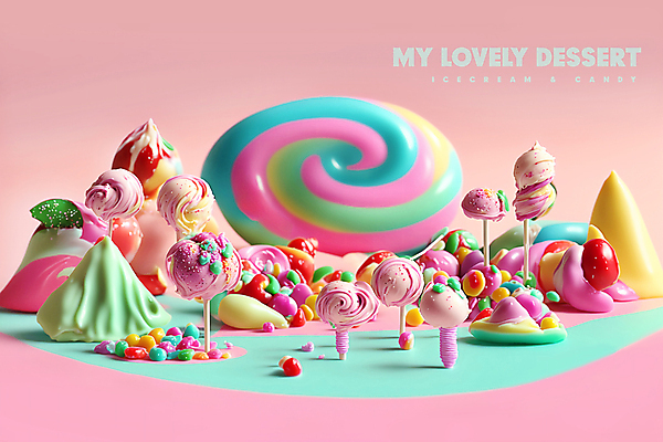 PSD 편집이미지 분홍색 아이스크림 디저트 막대사탕 사람없음 귀여움 달콤 젤리 스프링클 맛있는 이미지편집 음식 컬러 컨셉 사탕 장식 맛 파일형식