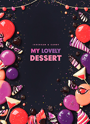 PSD 편집이미지 아이스크림 디저트 사탕 사람없음 귀여움 검은색 달콤 젤리 초코볼 카피스페이스 맛있는 이미지편집 음식 컬러 컨셉 초콜릿 공백 맛 파일형식