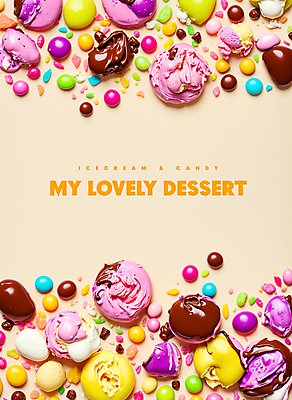 PSD 편집이미지 아이스크림 디저트 사람없음 귀여움 초콜릿 달콤 가득함 젤리 초코볼 살구색 스프링클 카피스페이스 맛있는 이미지편집 음식 컬러 컨셉 장식 공백 맛 파일형식