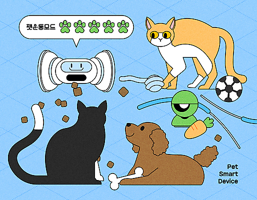 반려견 말풍선 일러스트 공 세마리 서기 앉기 사람없음 파란색 스마트기기 반려동물 장난감 고양이 당근 개 강아지 먹이 스마트 로봇 경계 개발자국 개뼈다귀 자동화 반려묘 국내일러스트 AI파일 동물 컬러 컨셉 포유류 모션 뿌리채소 3 전자제품 발자국 애견간식 파일형식 벡터