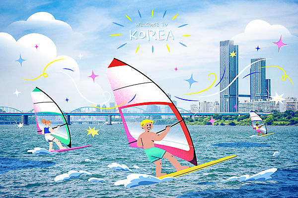 전신 백인 여자 남자 수영복 흑인 일러스트 바람 서울 서기 풍경 빌딩 성인 건물 세명 여름 레포츠 반짝임 여행객 윈드서핑 수상스포츠 잡기 한강 국내여행 윈드서퍼 성인만 국내일러스트 AI파일 자연요소 서양인 건축물 옷 계절 스포츠 여행 모션 레저 날씨 한국 사람 서퍼 랜드마크 파일형식 벡터