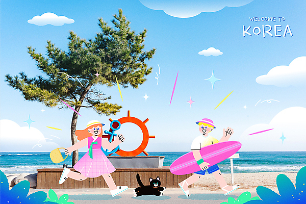 전신 나무 백인 모자 한마리 여자 남자 가방 일러스트 하늘 들기 풍경 성인 해변 두명 여름 여름휴가 바캉스 반짝임 달리기 손들기 여행객 걷기 고양이 서핑보드 풀 한복 손인사 단상 국내여행 성인만 국내일러스트 AI파일 서양인 식물 1 한국전통 잡화 계절 바다 여행 포유류 모션 휴가 사람 반려동물 인사 보드_스포츠 전통의상 파일형식 벡터 여름_계절