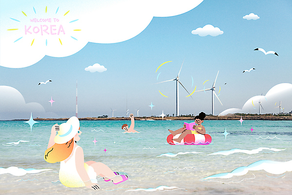 전신 백인 구름 여자 남자 수영복 여유 파도 바다 흑인 일러스트 갈매기 휴식 앉기 풍경 상반신 성인 책 세명 여름 여름휴가 반짝임 독서 제주도 여행객 수영 풍력기 튜브 국내여행 자유형 성인만 국내일러스트 AI파일 자연요소 서양인 옷 계절 감정 여행 컨셉 모션 조류 휴가 한국 사람 수상스포츠 풍력에너지 파일형식 벡터 여름_계절