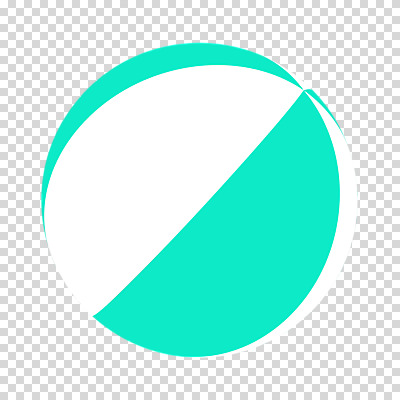 편집이미지 공 누끼 사람없음 여름 원형 비치볼 PNG 민트색 도형 계절 컬러 바캉스용품 파일형식