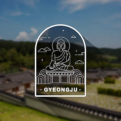 구름 선 불교 라인일러스트 일러스트 사람없음 라벨 흰색 경주 라인아트 부처 석굴암 국내일러스트 AI파일 자연요소 종교 컬러 프레임 한국 경상북도 랜드마크 파일형식 벡터