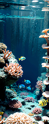 JPG 편집이미지 바다 자연 풍경 사람없음 바닷속 바다동물 산호 산호초 열대어 디지털합성 편집소스 편집실사 AI포토 AI콘텐츠 동물 어류 수중 수중동물 수중식물 자포동물 CG 생태계 파일형식