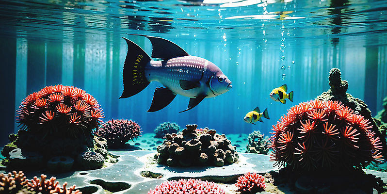 JPG 편집이미지 바다 자연 풍경 사람없음 바닷속 바다동물 산호 산호초 열대어 디지털합성 편집소스 편집실사 AI포토 AI콘텐츠 동물 어류 수중 수중동물 수중식물 자포동물 CG 생태계 파일형식