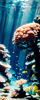 JPG 편집이미지 바다 자연 풍경 사람없음 바닷속 바다동물 산호 산호초 열대어 디지털합성 편집소스 편집실사 AI포토 AI콘텐츠 동물 어류 수중 수중동물 수중식물 자포동물 CG 생태계 파일형식