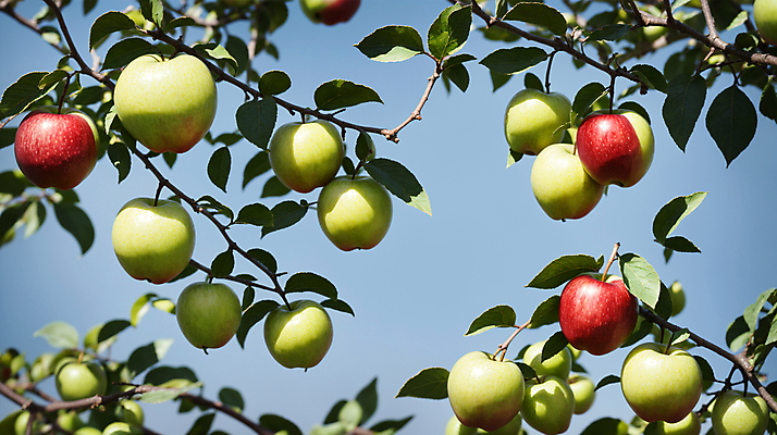 JPG 주간 편집이미지 자연 나뭇잎 사람없음 야외 나뭇가지 사과 과수원 디지털합성 사과농장 편집소스 편집실사 AI포토 AI콘텐츠 자연요소 나무 잎 농업 과일 농장 CG 생태계 파일형식