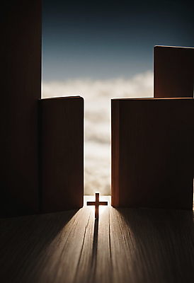 JPG 구름 편집이미지 기독교 십자가 하늘 그림자 사람없음 빛 검은색 성경 디지털합성 편집실사 AI포토 AI콘텐츠 자연요소 종교 컬러 종교용품 CG 파일형식