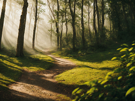 JPG 주간 나무 편집이미지 길 자연 이끼 풍경 사람없음 야외 초록색 햇빛 숲 숲길 편집실사 AI포토 AI콘텐츠 자연요소 식물 컬러 태양 CG 생태계 파일형식