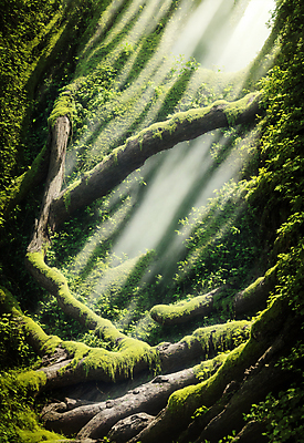 JPG 주간 나무 편집이미지 자연 이끼 풍경 사람없음 야외 초록색 햇빛 숲 숲길 편집실사 AI포토 AI콘텐츠 자연요소 식물 길 컬러 태양 CG 생태계 파일형식