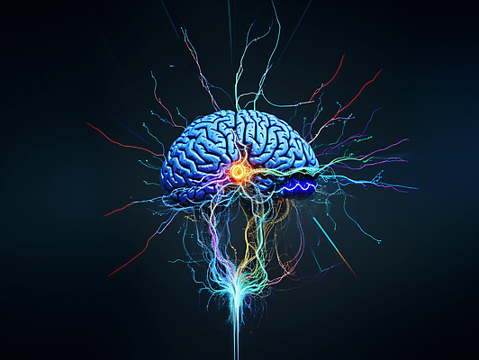 JPG 편집이미지 사람없음 빛 두뇌 네온 전자파 SF AI_인공지능 편집실사 AI컴퓨터그래픽 AI콘텐츠 CG 뇌 파일형식