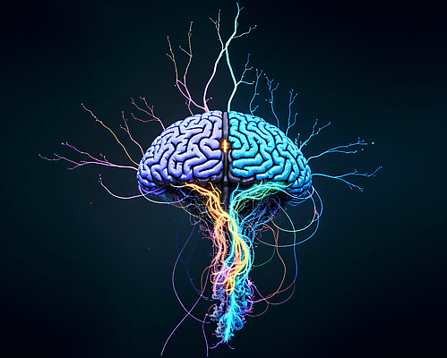 JPG 편집이미지 사람없음 빛 두뇌 네온 전자파 SF AI_인공지능 편집실사 AI컴퓨터그래픽 AI콘텐츠 CG 뇌 파일형식