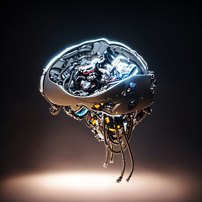 JPG 편집이미지 사람없음 기계 부속품 은색 철 두뇌 SF AI_인공지능 편집실사 AI컴퓨터그래픽 AI콘텐츠 컬러 CG 오브젝트 뇌 파일형식