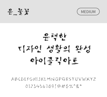 폰트 한글 사람없음 OTF 국문폰트 낱개폰트 설치폰트 디자인서체 미디움체 윤폰트 불꽃체 문자 파일형식