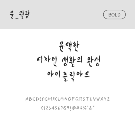 폰트 한글 사람없음 OTF 볼드체 국문폰트 낱개폰트 설치폰트 디자인서체 윤폰트 월광체 문자 파일형식