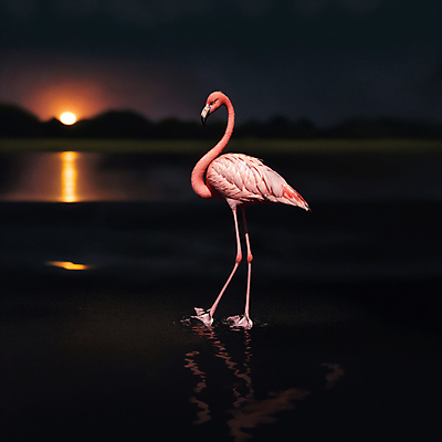 JPG 동물 편집이미지 한마리 조류 사람없음 플라밍고 디지털합성 편집소스 편집실사 AI컴퓨터그래픽 AI콘텐츠 1 CG 파일형식