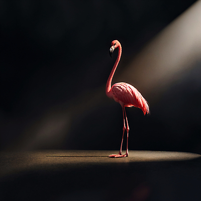 JPG 동물 편집이미지 한마리 조류 사람없음 빛 플라밍고 디지털합성 편집소스 편집실사 AI컴퓨터그래픽 AI콘텐츠 1 CG 파일형식