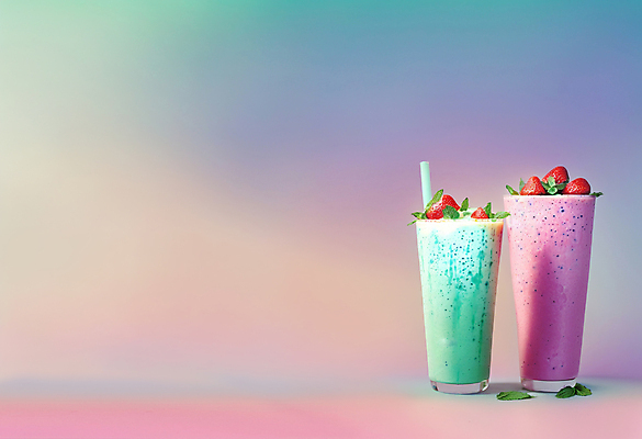 JPG 편집이미지 음료 딸기 잔 실내 빨대 사람없음 컬러풀 민트 토핑 스무디 편집실사 AI포토 AI콘텐츠 식기 컬러 과일 내부 허브 CG 파일형식