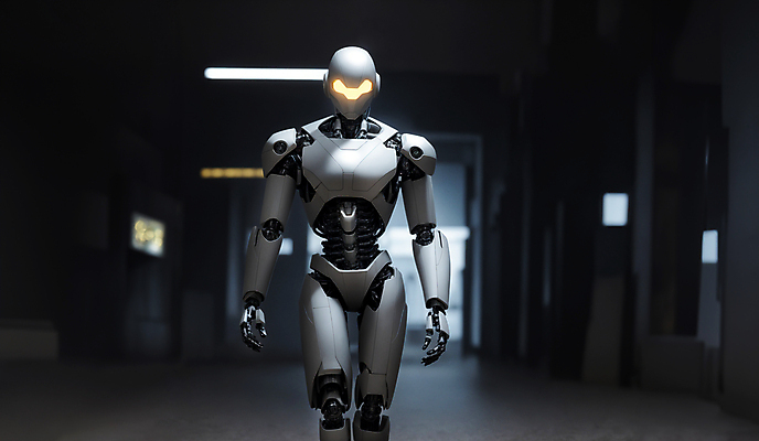 JPG 편집이미지 미래 실내 사람없음 걷기 복도 로봇 휴머노이드 SF AI_인공지능 편집실사 AI컴퓨터그래픽 AI콘텐츠 컨셉 모션 내부 CG 파일형식