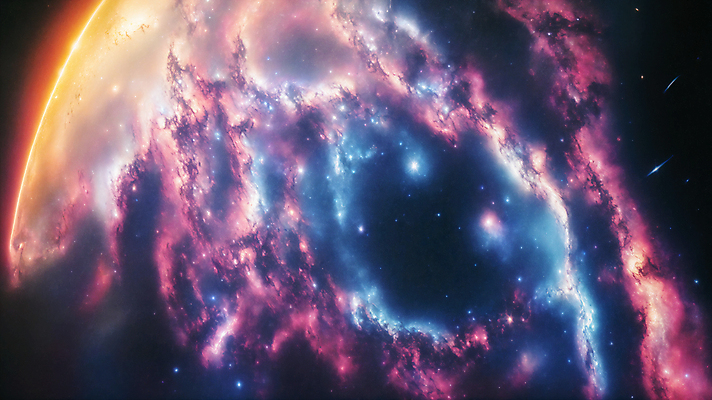 JPG 편집이미지 별 사람없음 반짝임 우주 행성 화려 디지털합성 은하계 은하 블랙홀 편집실사 AI컴퓨터그래픽 AI콘텐츠 자연요소 컨셉 모션 CG 파일형식